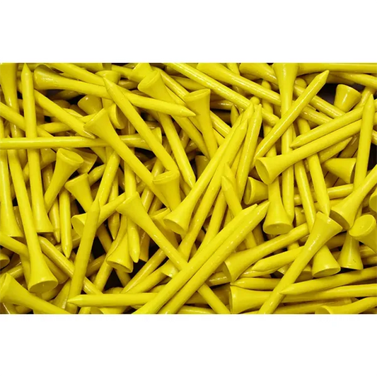 PLATEAU YELLOW GOLF TEES PACK OF 4