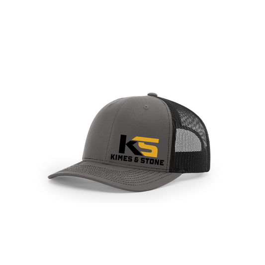 KIMES & STONE RICHARDSON 112 CHARCOAL & BLACK TRUCKER CAP