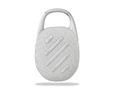 Plateau JBL Clip 5 portable Bluetooth speaker with integrated carabiner, waterproof black wireless speaker featuring the Plateau logo