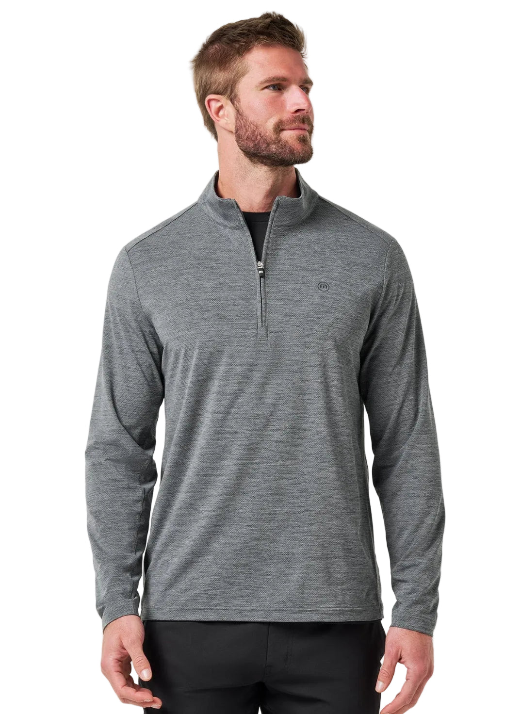 TRAVIS MATTHEW GRAY QUARTER-ZIP